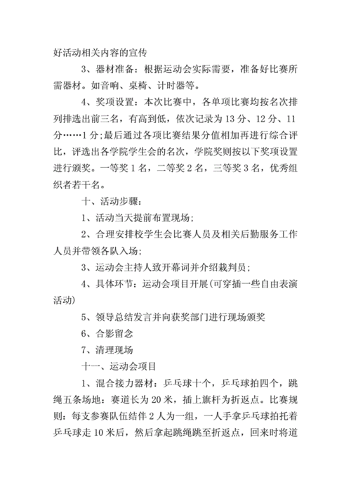 体育活动项目策划方案-体育活动项目书模板-第1张图片-马瑞范文网