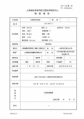 电机检测报告模板（电机检测报告样本）-第2张图片-马瑞范文网