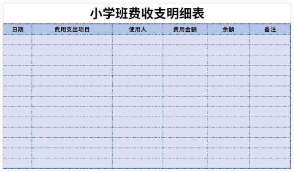 班级记账模板图片-第3张图片-马瑞范文网