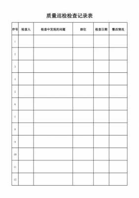 质量巡检报告模板,质量巡检记录表格范本 -第1张图片-马瑞范文网