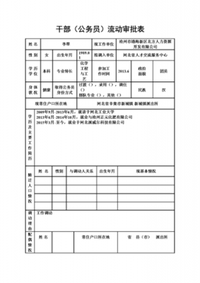 工作调动履历表模板-第1张图片-马瑞范文网