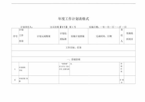 前台年度计划表格模板-第3张图片-马瑞范文网