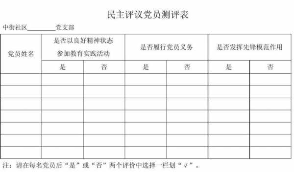 民主生活会表格模板的简单介绍-第3张图片-马瑞范文网