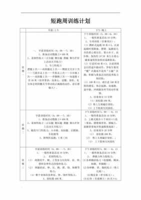 短跑训练模板-第1张图片-马瑞范文网