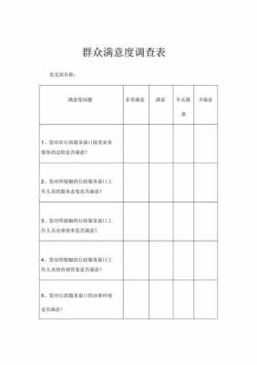  社会满意度调查表模板「社会满意度调查表模板图片」-第1张图片-马瑞范文网