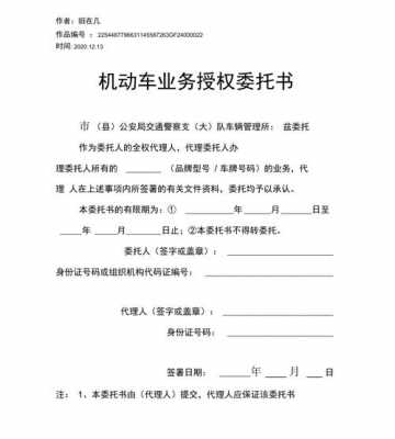 代领年检标委托书模板_机动车年检代办书面委托书-第2张图片-马瑞范文网