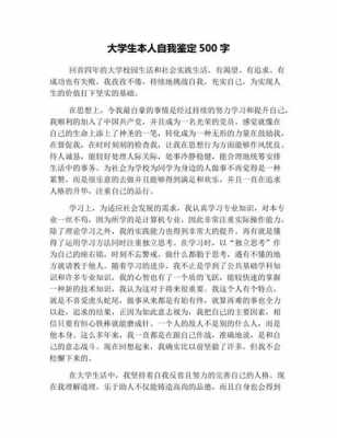 大学生自我评述500字-第2张图片-马瑞范文网