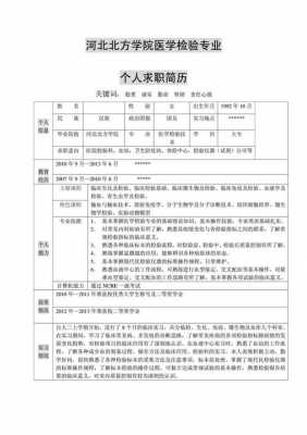 医学检验招聘简历模板（检验应聘简历模板）-第1张图片-马瑞范文网