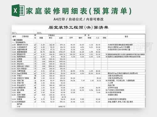 房屋装修表格-2017装修表格模板-第1张图片-马瑞范文网