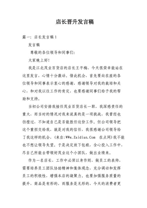 店长任职表态发言300字-第3张图片-马瑞范文网