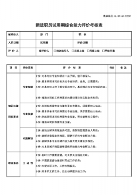 新员工试用期评价模板（新员工在试用期间的表现评价）-第2张图片-马瑞范文网