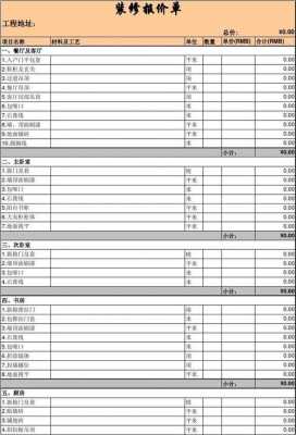 装修价格简易报表模板-第2张图片-马瑞范文网