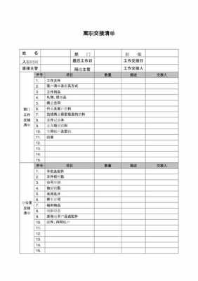 销售经理离职交接清单-第2张图片-马瑞范文网