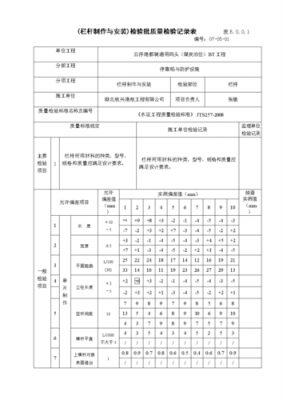  砼护栏模板安装记录表「混凝土护栏检查记录表」-第2张图片-马瑞范文网