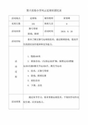 足球社团活动记录模板范文-第3张图片-马瑞范文网