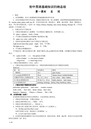 英语学科知识重点归纳简答题 英语学科知识设计模板-第1张图片-马瑞范文网