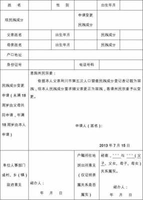  民族变更申请书模板「民族变更申请书模板下载」-第3张图片-马瑞范文网