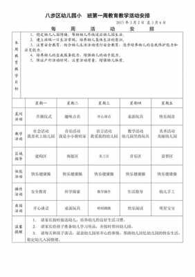 运营园长周计划模板,园长周工作计划表 -第2张图片-马瑞范文网