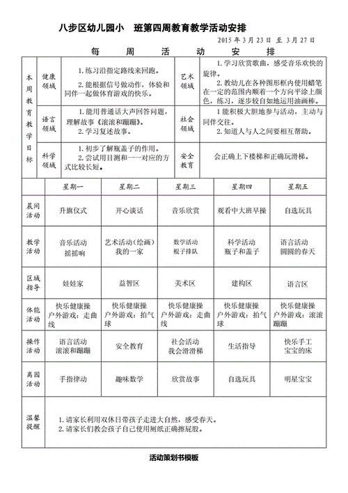 运营园长周计划模板,园长周工作计划表 -第3张图片-马瑞范文网