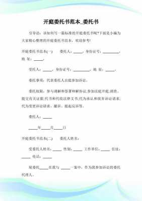 开庭委托书模板个人_开庭委托书模板个人可以写吗-第3张图片-马瑞范文网