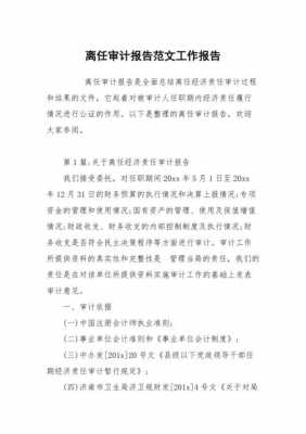 离任审计报告模板事务所_离任审计报告需要提供的资料-第3张图片-马瑞范文网