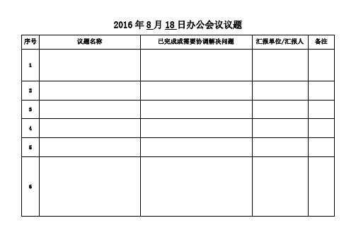 办公会议题模板-第3张图片-马瑞范文网