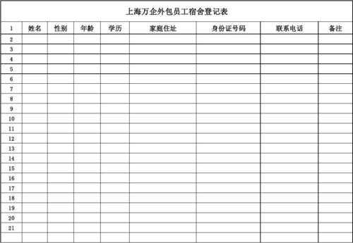 宿舍登记表格模板 宿舍晚间登记表模板-第2张图片-马瑞范文网