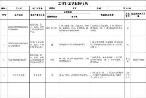 项目计划表格规划怎么做 项目工作规划表格模板-第2张图片-马瑞范文网