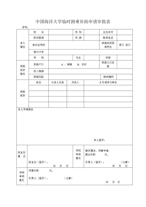 贫困生补助申请书怎么写范文-贫困生补助申请表模板-第3张图片-马瑞范文网