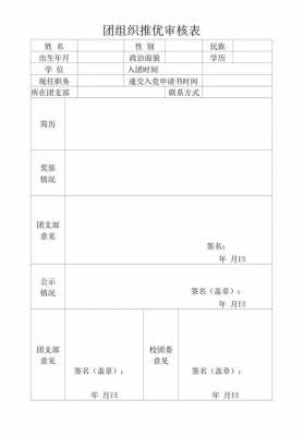 团组织推优表模板,团员组织推优情况 -第2张图片-马瑞范文网