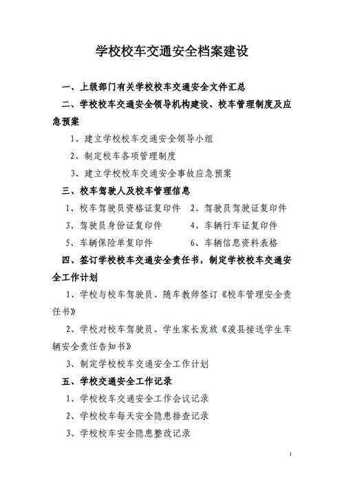 校车公司档案目录模板（校车公司档案目录模板下载）-第2张图片-马瑞范文网