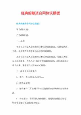 合伙融资协议模板,合伙融资协议模板下载 -第2张图片-马瑞范文网