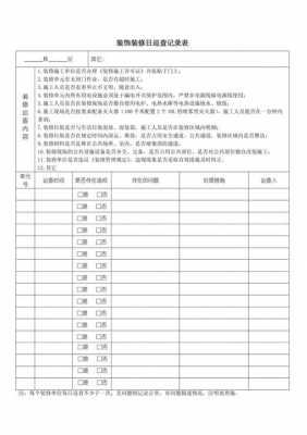 家装工地巡查记录表-第3张图片-马瑞范文网