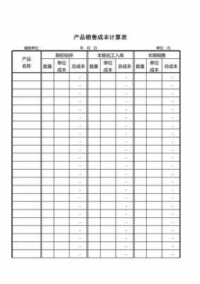 销售成本的核算-销售成本核算表格模板-第1张图片-马瑞范文网