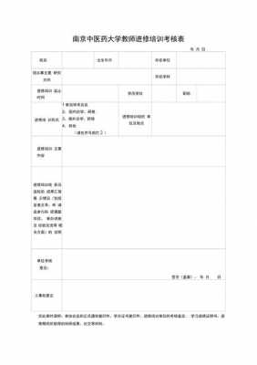 进修科室考核模板,进修考核表 -第1张图片-马瑞范文网