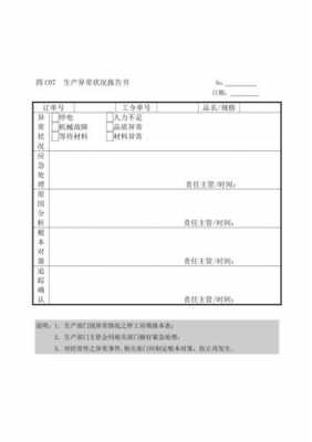 生产异常改善报告模板,生产异常情况分析及对策 -第3张图片-马瑞范文网