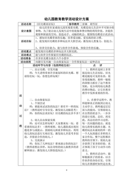 大班教学活动设计方案模板-大班教学设计方案模板-第2张图片-马瑞范文网