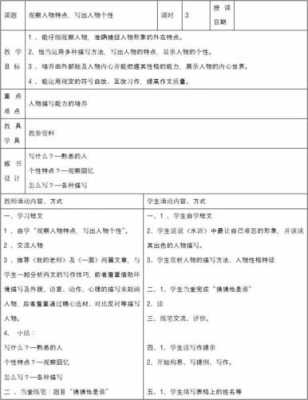  写人记事教案模板「写人记事教案模板怎么写」-第3张图片-马瑞范文网