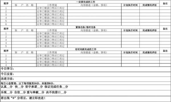 销售每日工作计划模板,销售每日工作计划模板范文 -第2张图片-马瑞范文网