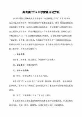 关于共青团学雷锋活动模板的信息-第1张图片-马瑞范文网