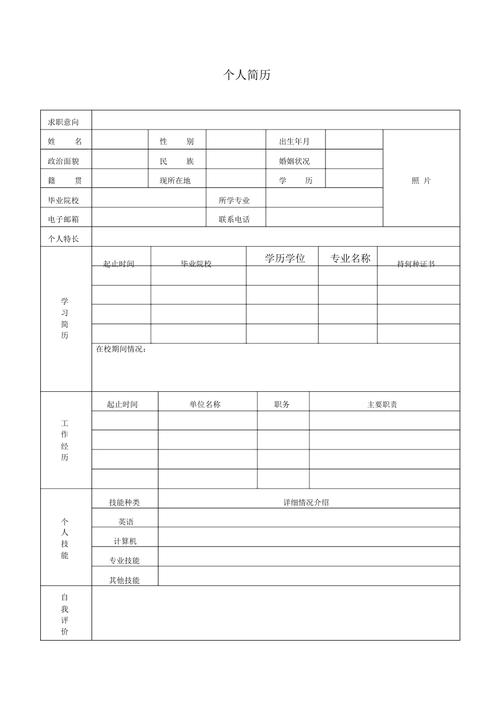 word文档版简历模版 word2003简历模板下载-第2张图片-马瑞范文网