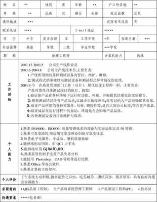 iqc简历表格模板,lqc简历 -第1张图片-马瑞范文网