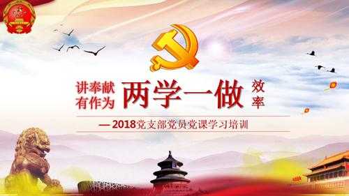 两学一做党课ppt模板-第2张图片-马瑞范文网