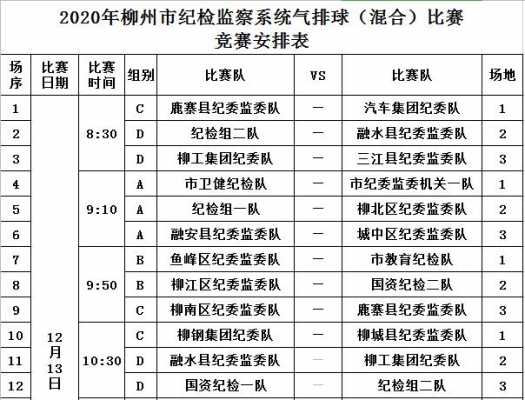 气排球比赛安排表-第2张图片-马瑞范文网