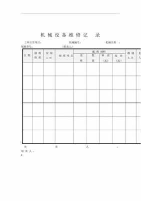 设备管理制度表格 设备管理表格模板-第1张图片-马瑞范文网