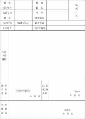 入团申请表模板pdf（入团申请表模板打印）-第2张图片-马瑞范文网