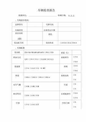 车检报告模板-第3张图片-马瑞范文网