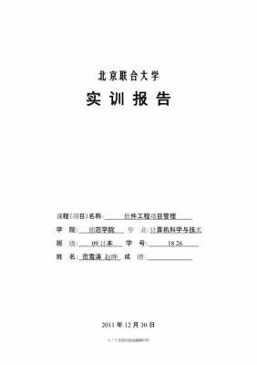 软件工程实训报告模板（软件工程实训项目题目）-第1张图片-马瑞范文网