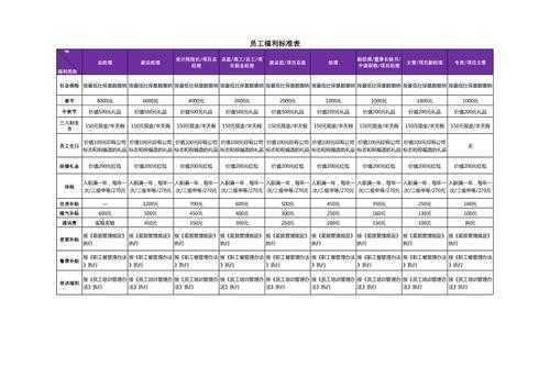 员工福利清单表-员工福利明细表模板-第2张图片-马瑞范文网