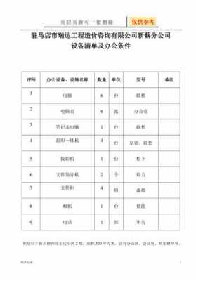 办公设备派工单模板,办公室设备清单表格 -第1张图片-马瑞范文网